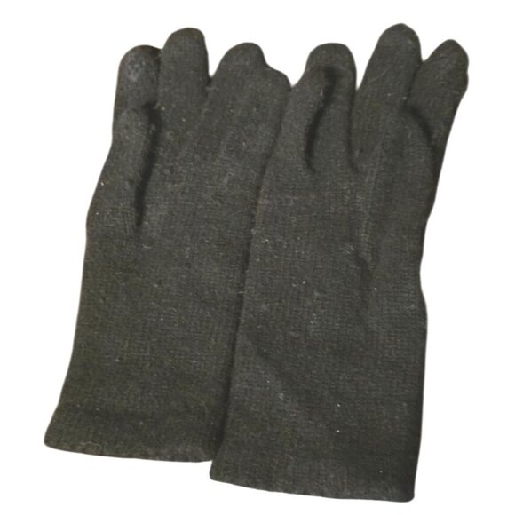 Vintage Gloves Carolina Amato Cashmere & Wool Blend Black - Picture 2 of 6